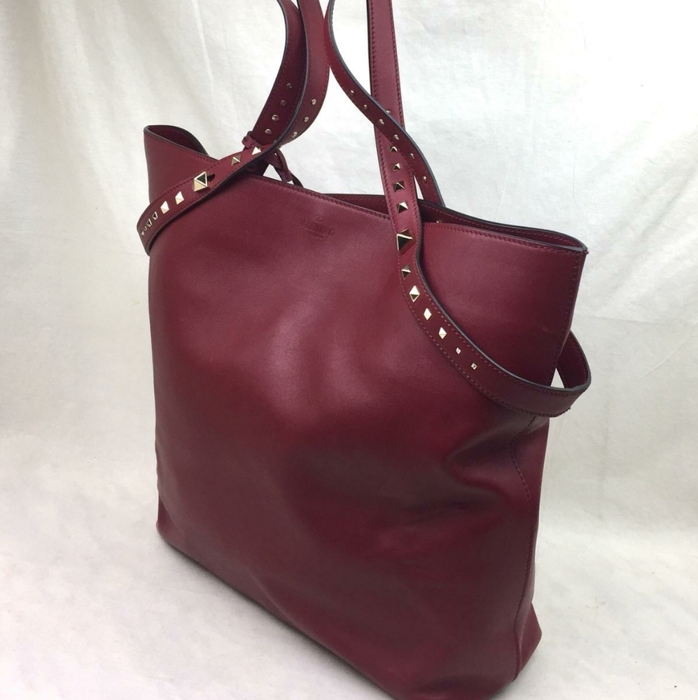 VALENTINO Lovestud Leather Tote - Picture 8 of 16